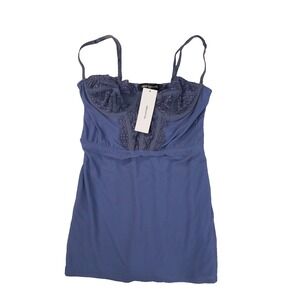 Urban Outfitters Modern Love Bustier Mini Slip Dress Blue Women's Small